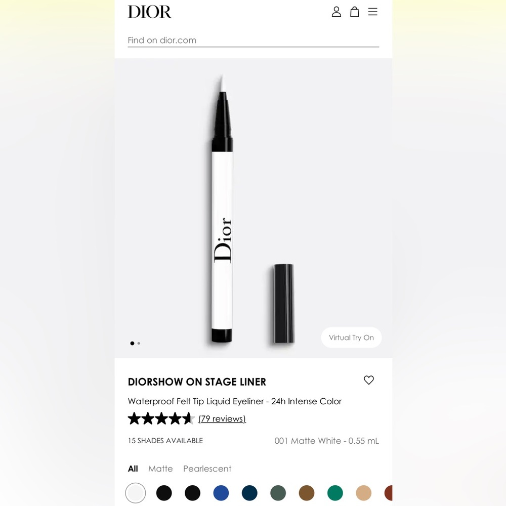 DIOR LIQUID EYELINER IN WHITE 🤍✨
